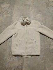 North face Sherpa Fleece Jacket Girls Large 14 16 Beige Full Zip Cozy