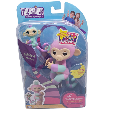Fingerlings BFF Collection Ashley & Chance Interactive Baby Monkey & Mini Pet