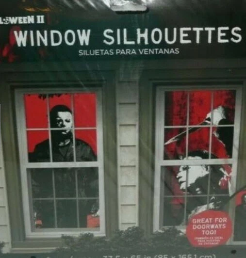 HALLOWEEN Michael Myers Scene Setter Halloween party 2 wall or window Silhouette - Image 3 of 3