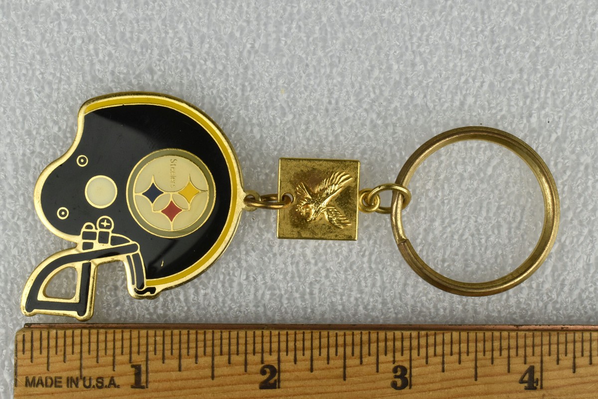 VTG Pittsburgh Steelers Helmet NFL Football Metal Keychain Keyring