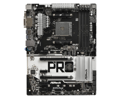 ASRock X370 Pro4 Motherboard   X370 Socket AM4 4 x DDR4 M.2 ATX D-Sub DVI-D #A6-