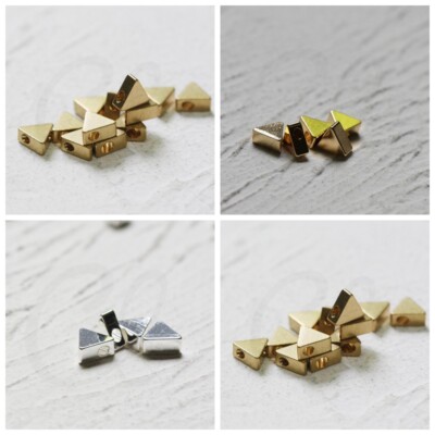2 Pieces Plated Brass Spacers - Triangle 6x2.5mm (CW-4197C) | eBay