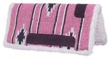 Miniature Horse Sierra Western Saddle Pad - Pink-Black-Cream - Measures 19"x19"
