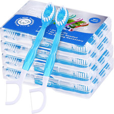 36 Pack Mini Disposable Toothbrushes 5-in-1 Prepasted Travel Toothbrush with T