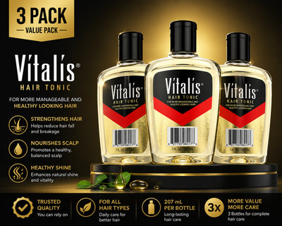3 Pack Vitalis Hair Tonic for Men 7 fl oz (207 ml) Fast Shipping  
