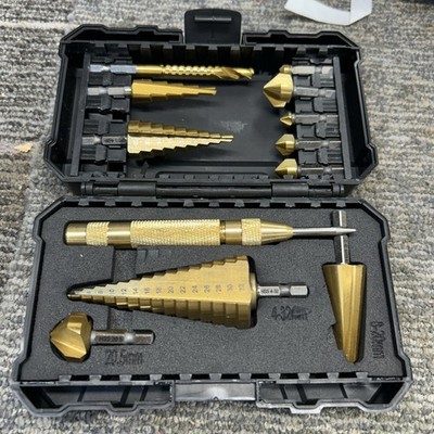 Nordwolf 12-Piece HSS Titanium Metric Step, Countersink, Cone Drills with 1/4'' H