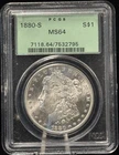 PCGS MS64 1880-S United States Morgan One Dollar Silver Coin S$1-795
