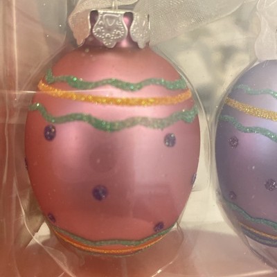 Ostern Frühling Ei Kugel Baumschmuck zum Aufhängen 4er Set