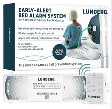 Lunderg Early Alert Bed Alarm for Elderly Adults - Wireless Sensor Pad Sensor