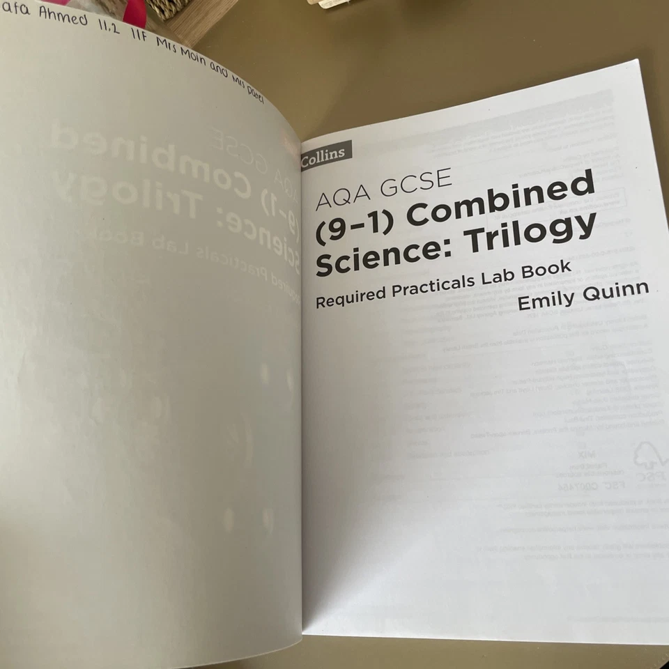 Collins AQA GCSE (9-1) Combined Science: Trilogy Required Practicals Lab Book - Image 3 of 4