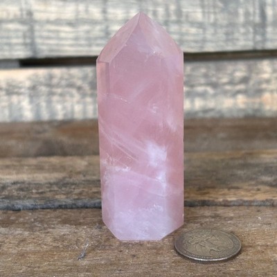 Rose Quartz Crystal Tower from Brazil   Polished Love Stone Point