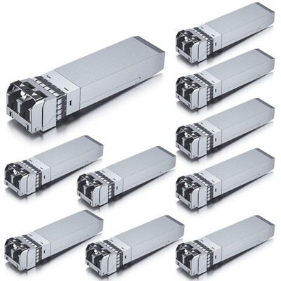 10GBase-SR SFP+ Transceiver, 10G 850nm MMF Module for 7) 10G-SR: 300m, x10