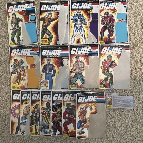 Lot of 15 GI Joe Hasbro Full File Cards 1980s