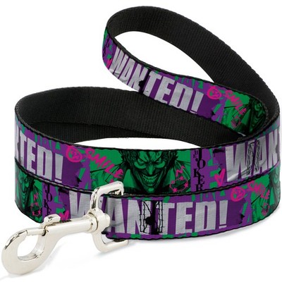 Dog Leash 6-FEET THE JOKER WANTED Smiling Pose and Graffiti Purples/ (US IMPORT)