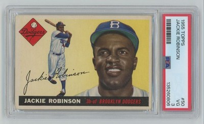 Jackie Robinson 1955 Topps PSA 3 #50 Brooklyn Dodgers | eBay