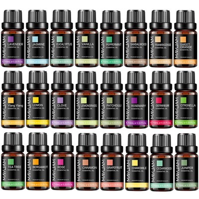 MAYJAM 10ML Essential Oil Lavender Jasmine Eucalyptus Vanilla Sandalwood Bergamo