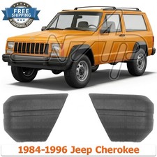 New Front Bumper End Set For 1984-1996 Jeep Cherokee 1986-1990 Comanche Textured New Front Bumper End Set For 1984-1996 Jeep Cherokee 1986-1990 Comanche Textured