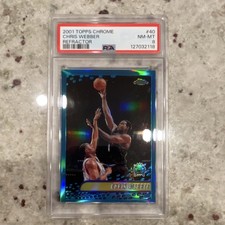 Topps Chrome 2001-02 Chris Webber #40 Kings PSA 8 Refractor NBA Base Card