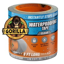 Waterproof Repair Tape Clear 8 Feet Roll for Leak Fixing Strong Adhesive Sealant