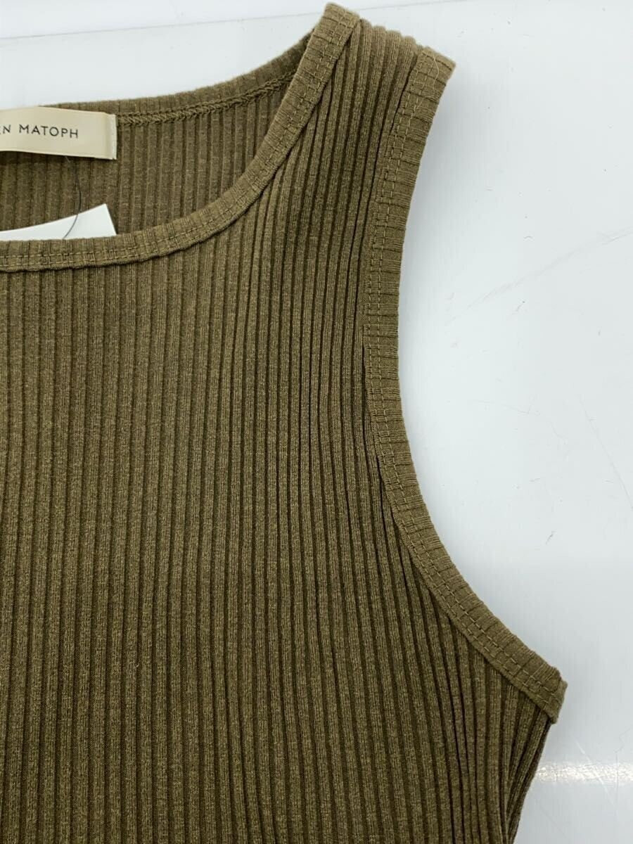 AEWEN MATOPH Sleeveless Dress 38 Cotton KHK Plain 8726-222 AEWEN MATOPH Sleeveless Dress 38 Cotton KHK Plain 8726-222