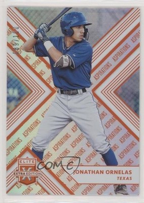 2018 Panini Elite Extra Edition Aspirations Orange 89/100 Jonathan Ornelas a2v