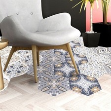 Hexagonal Pattern Tile Sticker Waterproof Non-Slip Floor Stickers Wall Decor