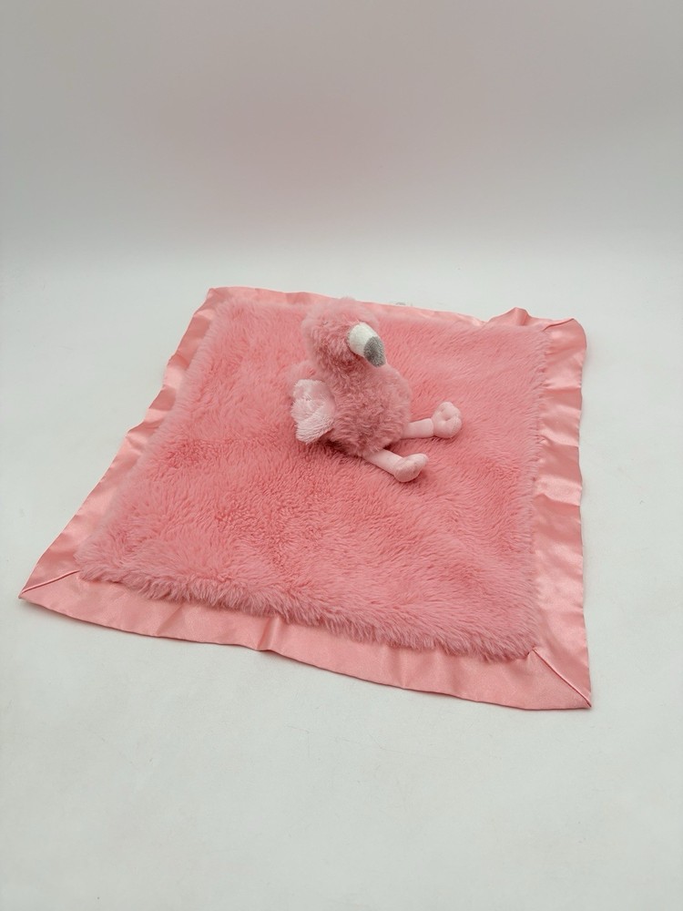 Cloud Island Flamingo Lovey Security Blanket with Satin Trim - Target Baby Push Doll D1