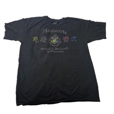 Harry Potter Hogwarts Shirt Mens Large School of Witchcraft Universal Studios