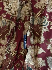 Ralph Lauren Cotton JARDINIERE EURO Pillow RED SHAM Paisley Ruffles