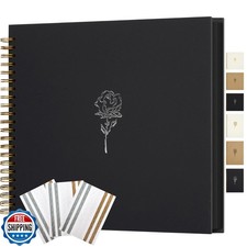 Hiwhy Scrapbook Photo Album 12" x 12" Memory Book Kraft Paper 100 Pages DIY S
