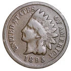 1895 Indian Head Cent Good - Very Good Condition Average Circulated Copper Penny