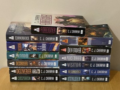 CJ Cherryh 13 PB Book lot FOREIGNER Series. Defender, Destroyer, Deliverer.. 
