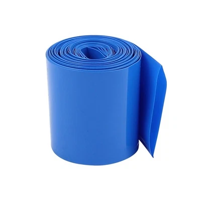 Batterieverpackung PVC Schrumpfschlauch 55mm Flache Breite 10m Länge Blau - Bild 1 von 2