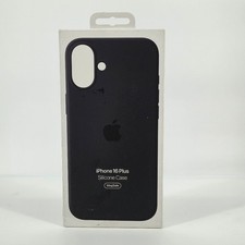 Genuine Apple Silicone Case with MagSafe For iPhone 16 Plus - Black - New