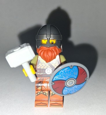 LEGO Minifigur * Wikinger mit Hammer + Schild col20-8 col365 * NEU top (F)