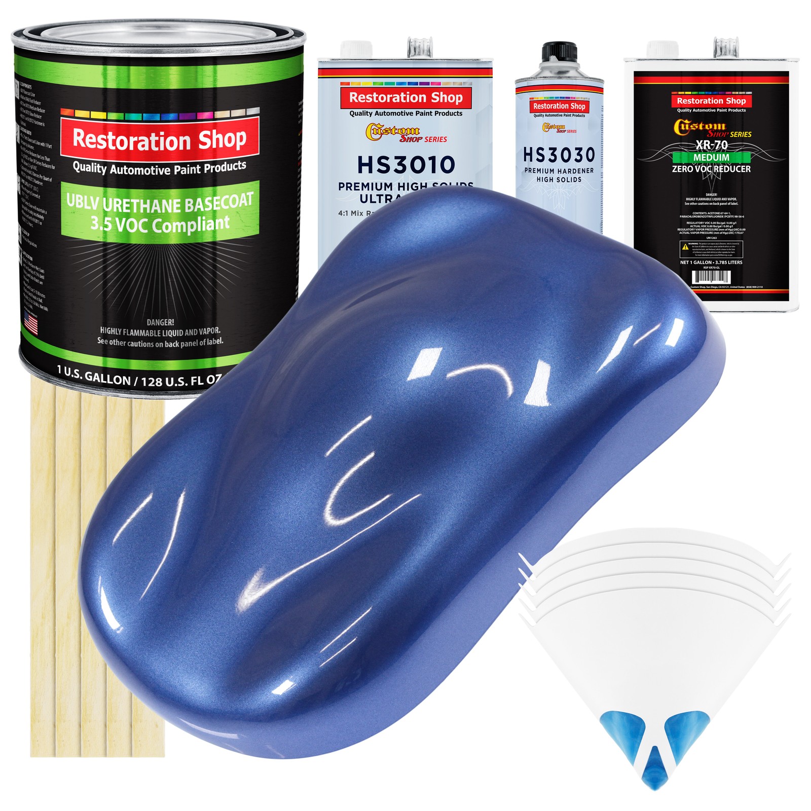 Cosmic Blue Metallic Premium Gallon Kit Low VOC URETHANE BASECOAT Auto Paint Kit