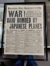 Honolulu Star-Bulletin Newspaper Attacked Pearl Harbor December 7, 1941
