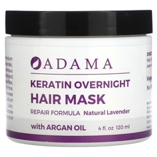Adama, Keratin Overnight Hair Mask, Natural Lavender, 4 fl oz (120 ml)
