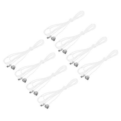 #ad 8pcs Pull Cord for Ceiling Switch Pull Cord String Chain Extension White Silver $11.40