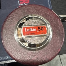 Antique Lufkin Dial 50 Ft Linen Corded Tape Measure No. 1553 — listing 3