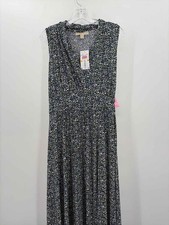 Pre-Owned MICHAEL Michael Kors Navy Size Medium Floral Maxi Sleeveless Dress
