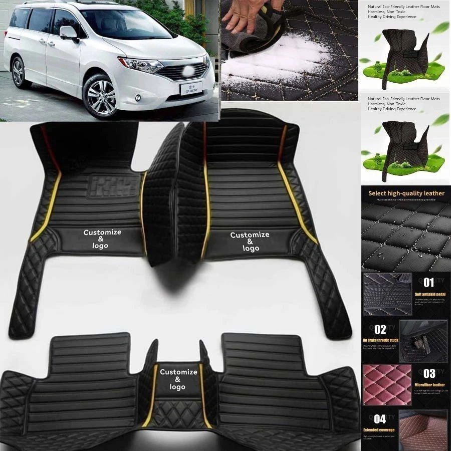 For Nissan Quest Car Floor Mats Custom Waterproof All Weather Cargo Liner Carpet - Изображение 3 из 4
