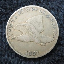 1857 Flying Eagle One Cent * Better Grade * Nice Details * 6696