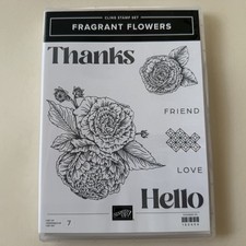 Stampin' Up Fragrant Flowers Cling Stamp Set 160454 Thanks Hello Friend NEW