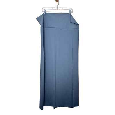 Skims Shaping Swim Long Sarong Slit Skirt Raw Edge in Gun Size 3X