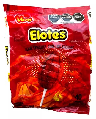 Vero Paletas Elotes c/Chile / Vero Spicy Lollipops 40pzs 560g