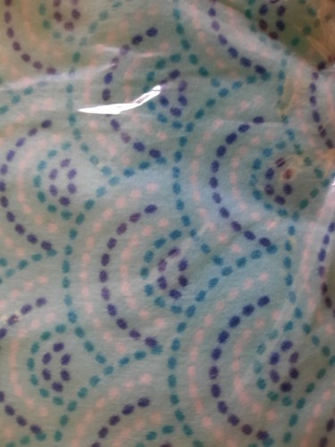 Jo-Ann Fabric Flannel 3 yard - New in plastic - Dotted Scallops Aqua Sky - Picture 1 of 3