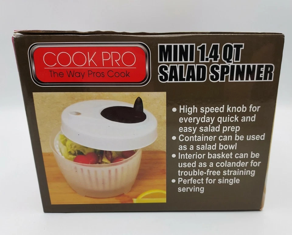 Mini ensaladera giratoria pequeña de cocina de 1,4 cuartos de galón. Cook Pro Foto 2 de 2
