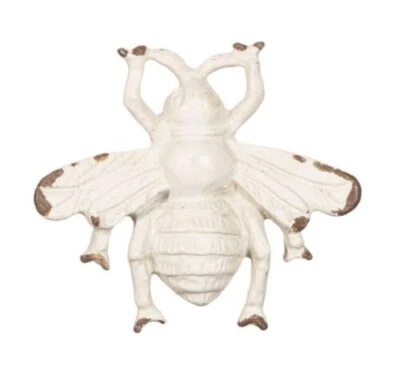 White Bee Sass Belle Door Drawer Cabinet Knob Handle Metal Iron Vintage Antique - Image 1 of 3