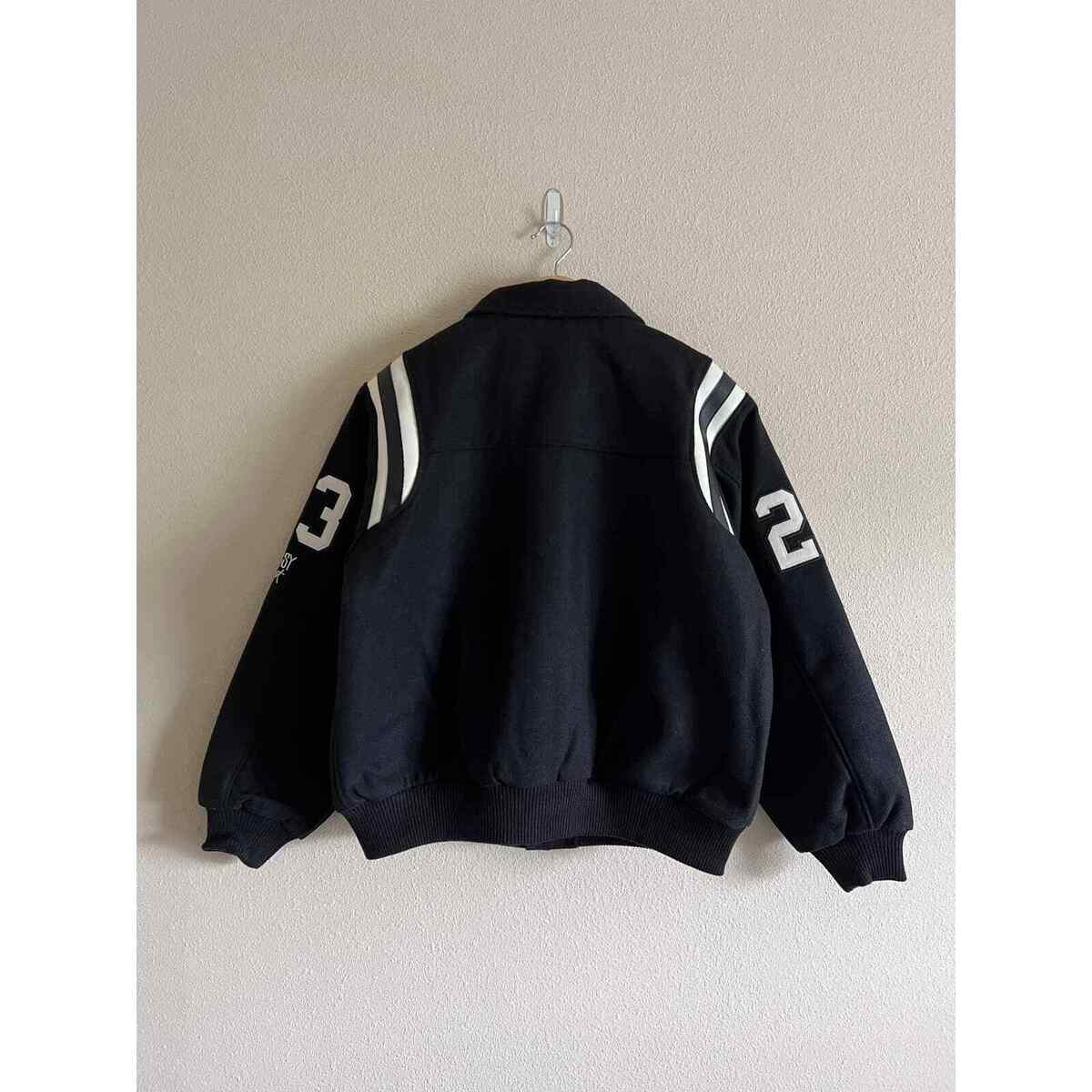Stussy 80 Wool Varsity Jacket - Size Large - Black - Brand Stussy 80 Wool Varsity Jacket - Size Large - Black - Brand